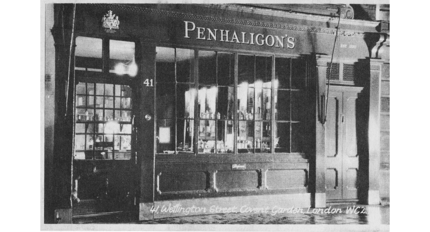 Penhaligons first store photo in black and white