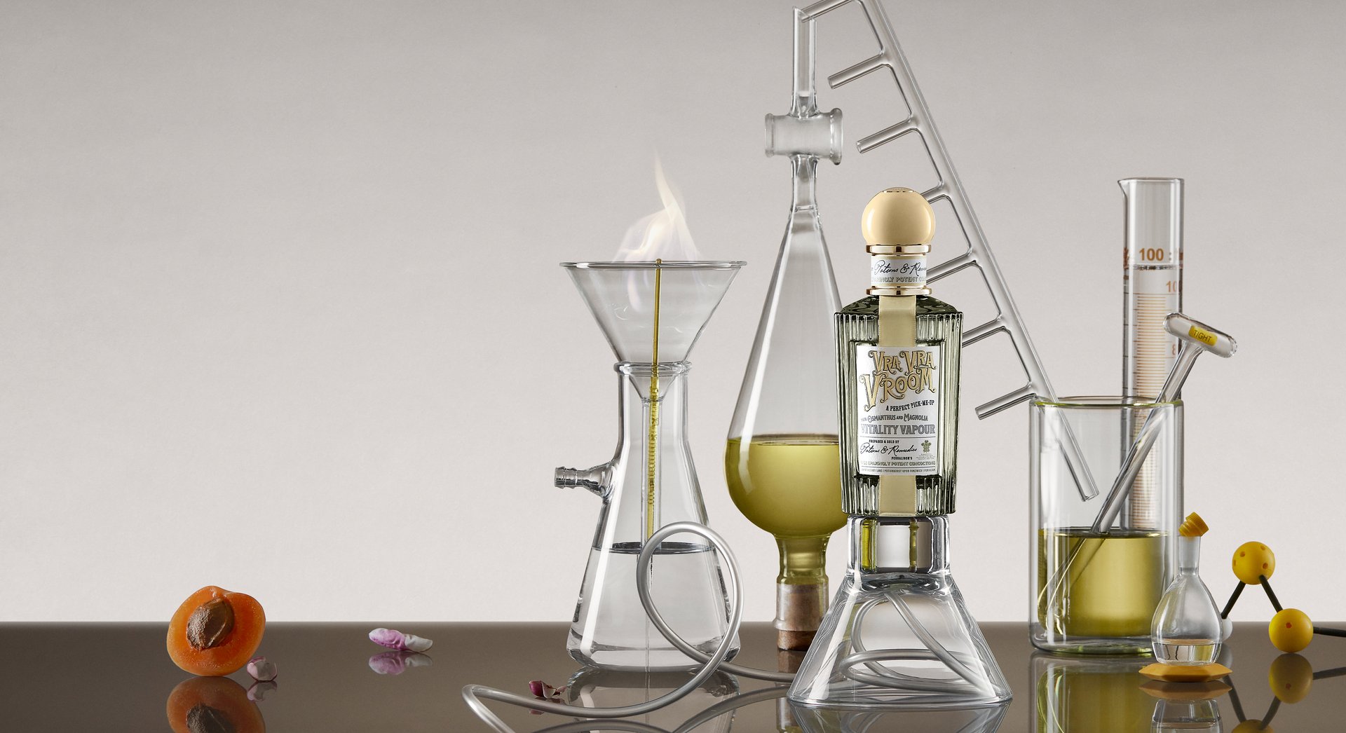 Vra Vra Vroom surrounding lab utensils