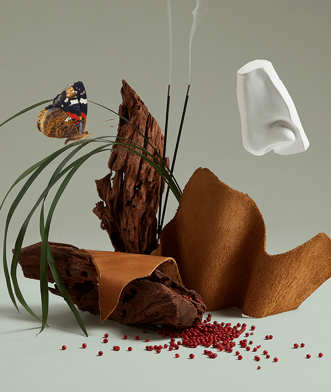 incense, leather and vetiver