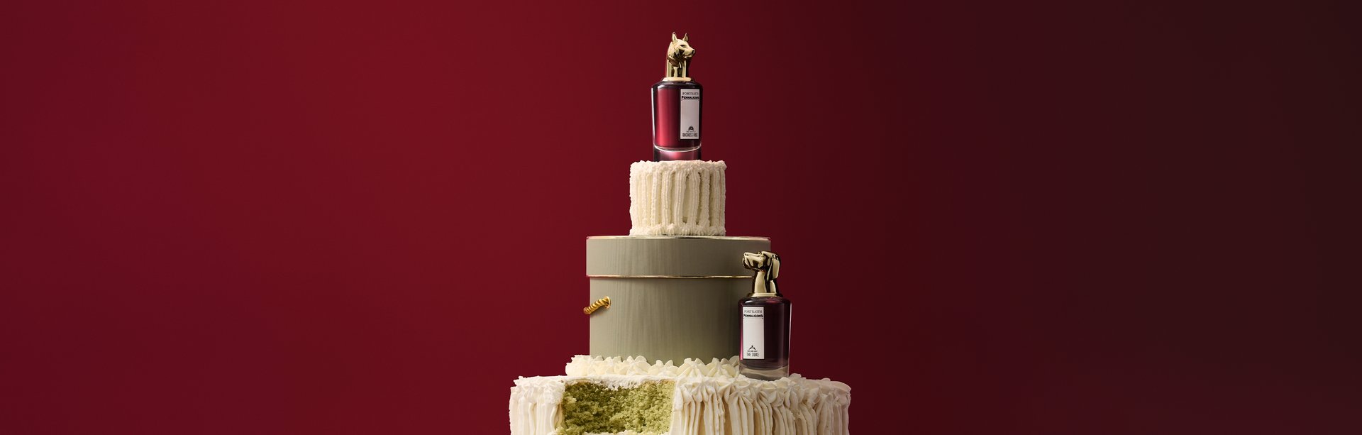 Penhaligons tiered wedding cake and gift box