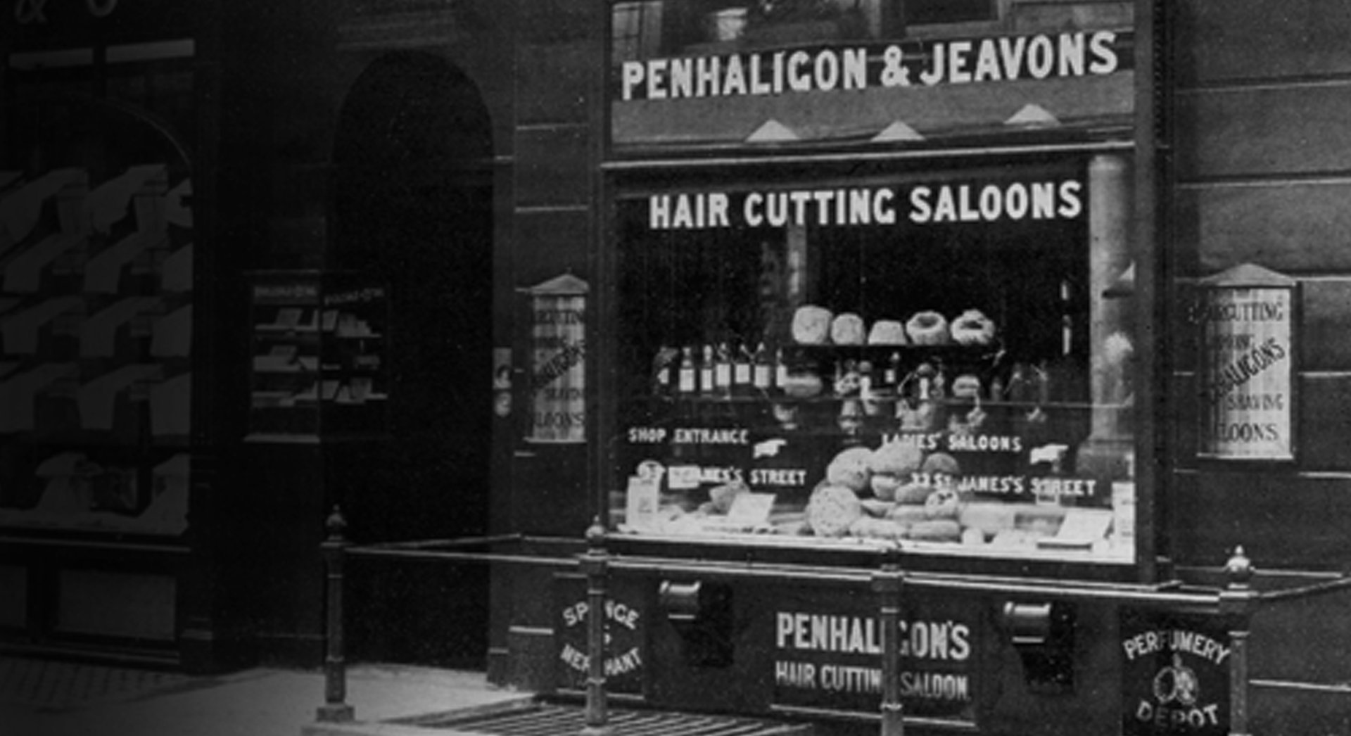 Penhaligons first store photo in black and white