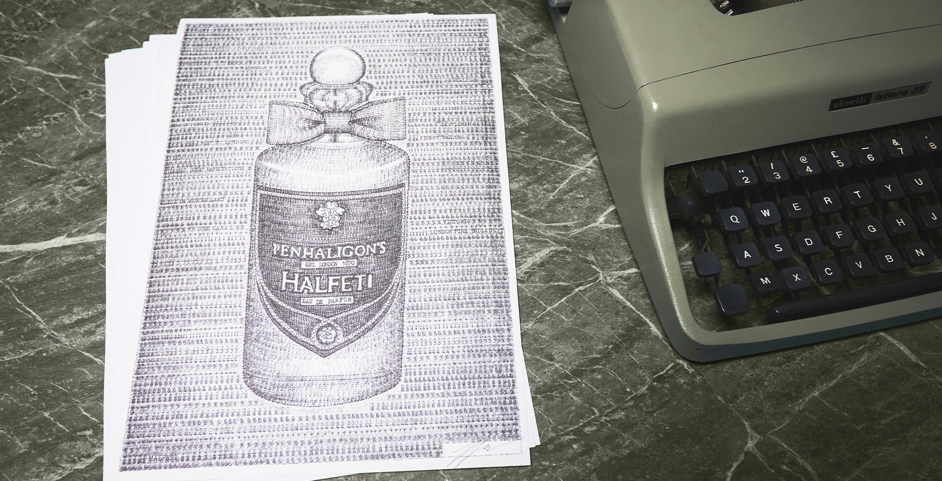 penhaligon's bottle sketch
