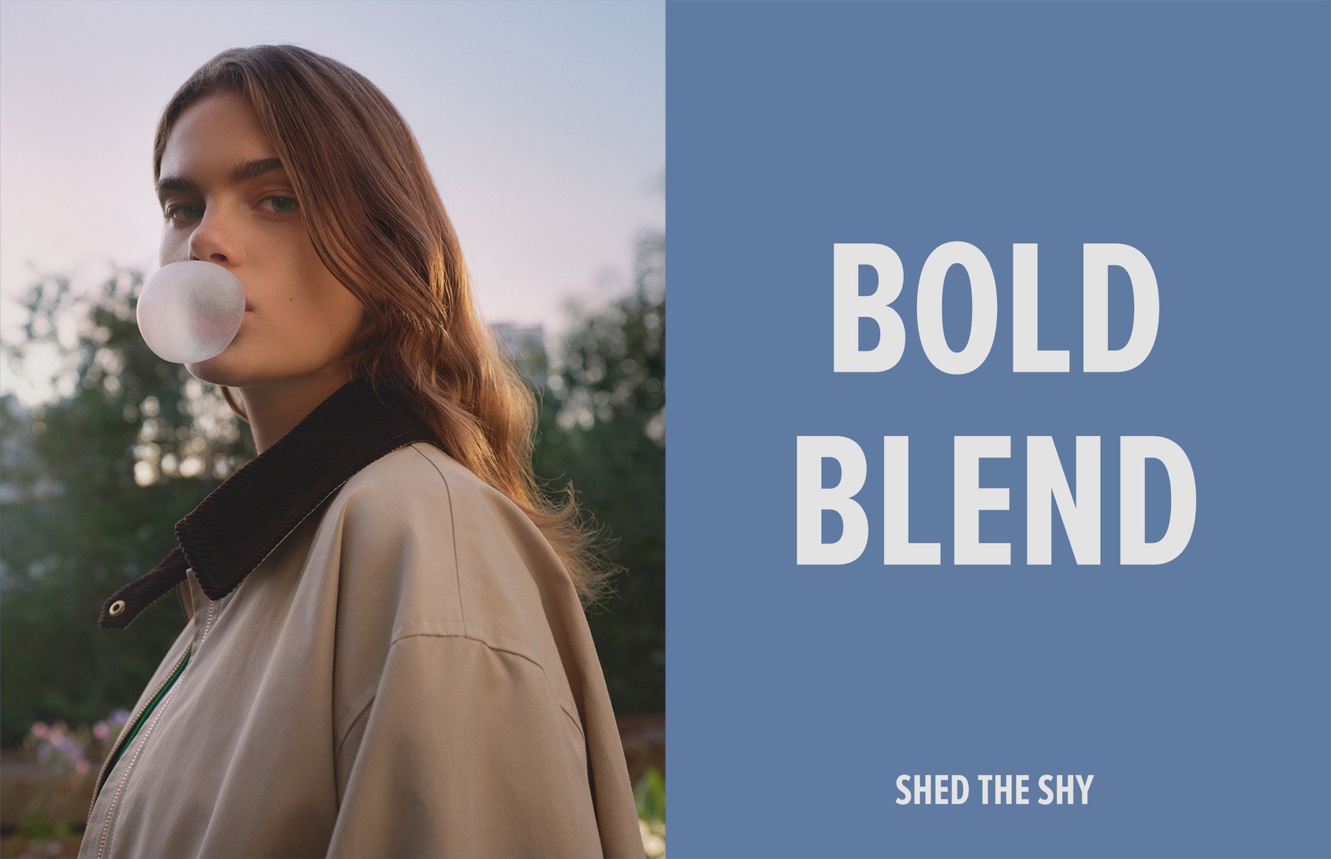 woman blowing bubble gum