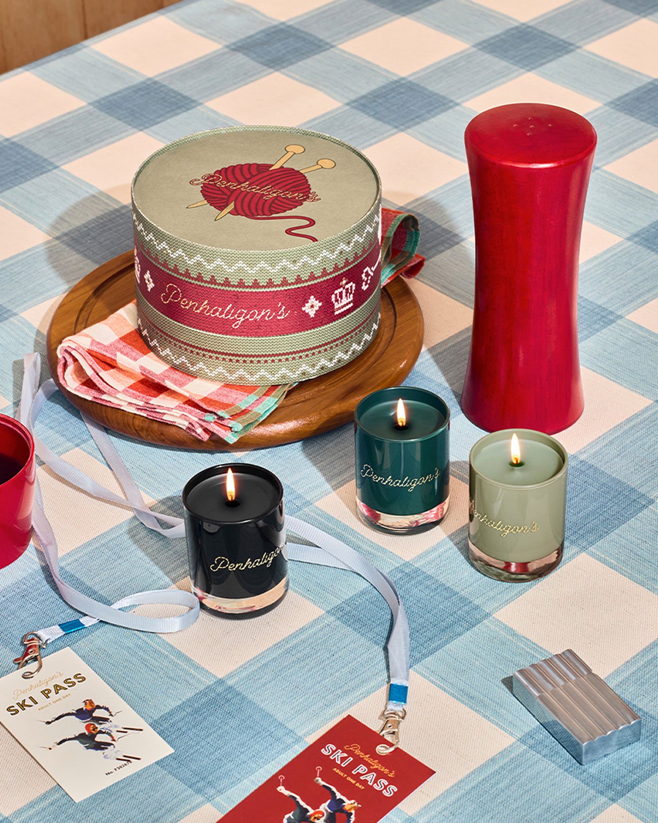 Halfeti, luna and fireside fir mini candle trio set