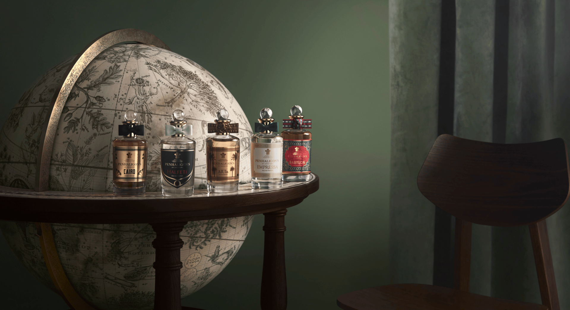 Trade Routes Collection on globe model