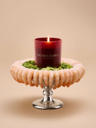 Kumgan Rose candle in serving tray