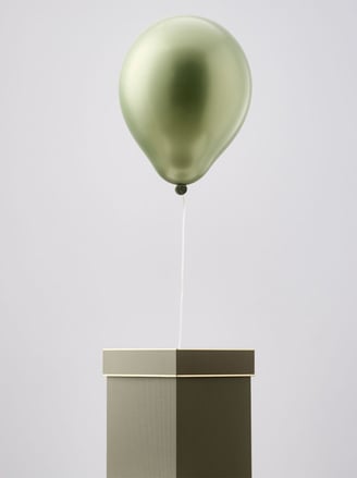 Penhaligons gift box with green balloon