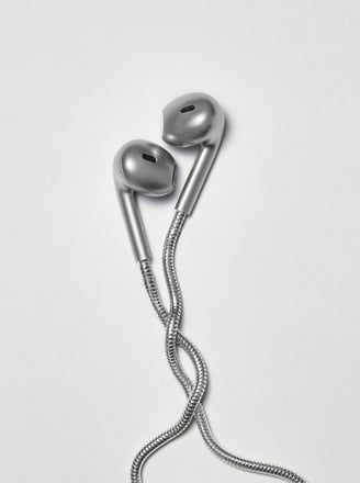 wired headphones intertwined