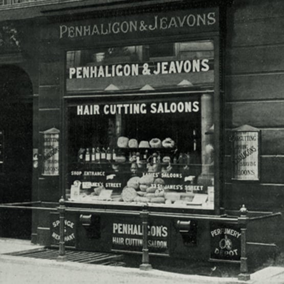 Penhaligons first store photo in black and white