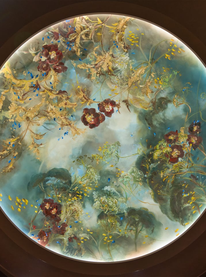 Two hand-painted murals by renowned artist Claire Basler&nbsp;