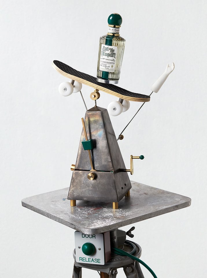 Eau the audacity on a skateboard