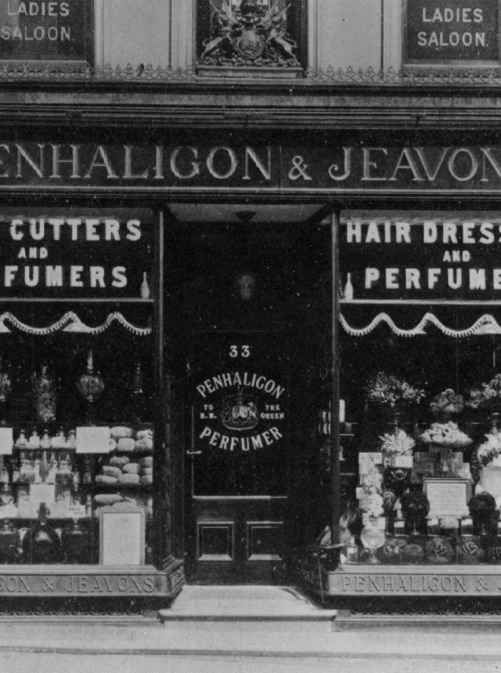 Penhaligons first store photo in black and white