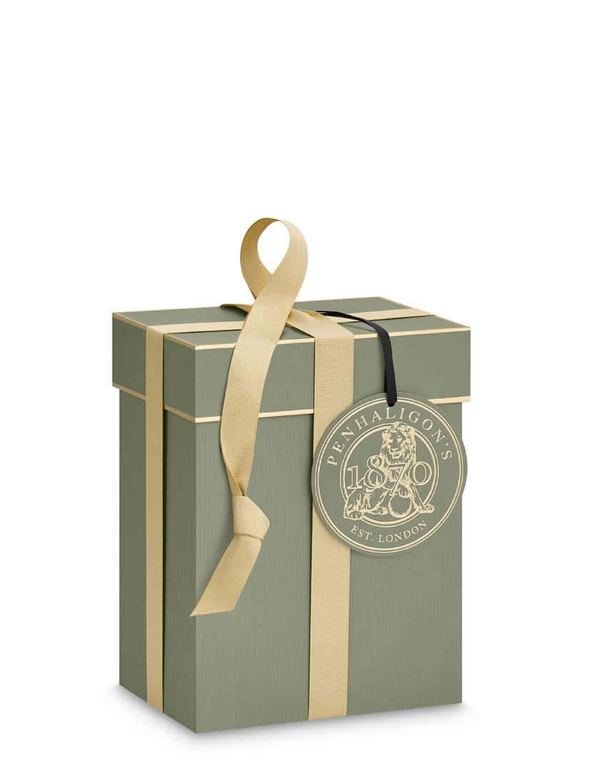 Small Gift Box With Cream Ribbon And Tag