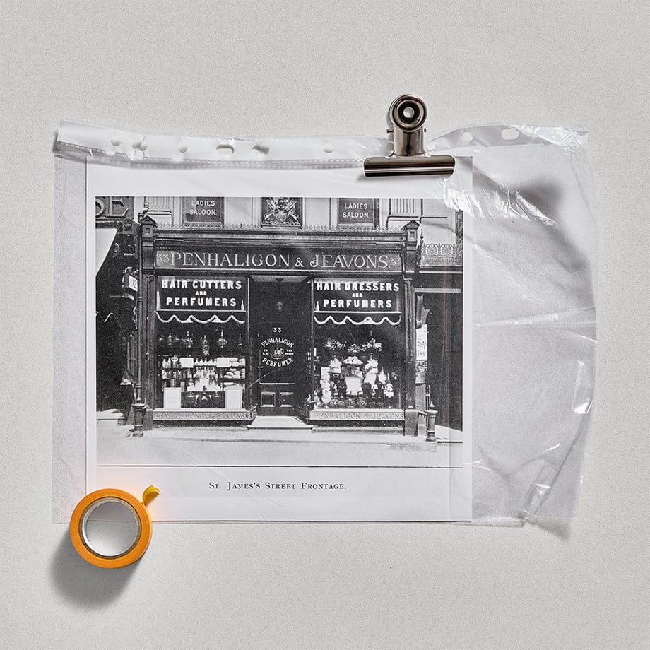 Penhaligons first store photo in black and white