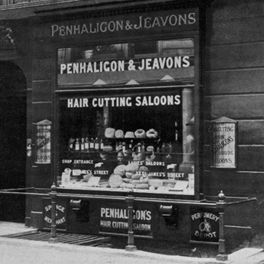 Penhaligons first store photo in black and white