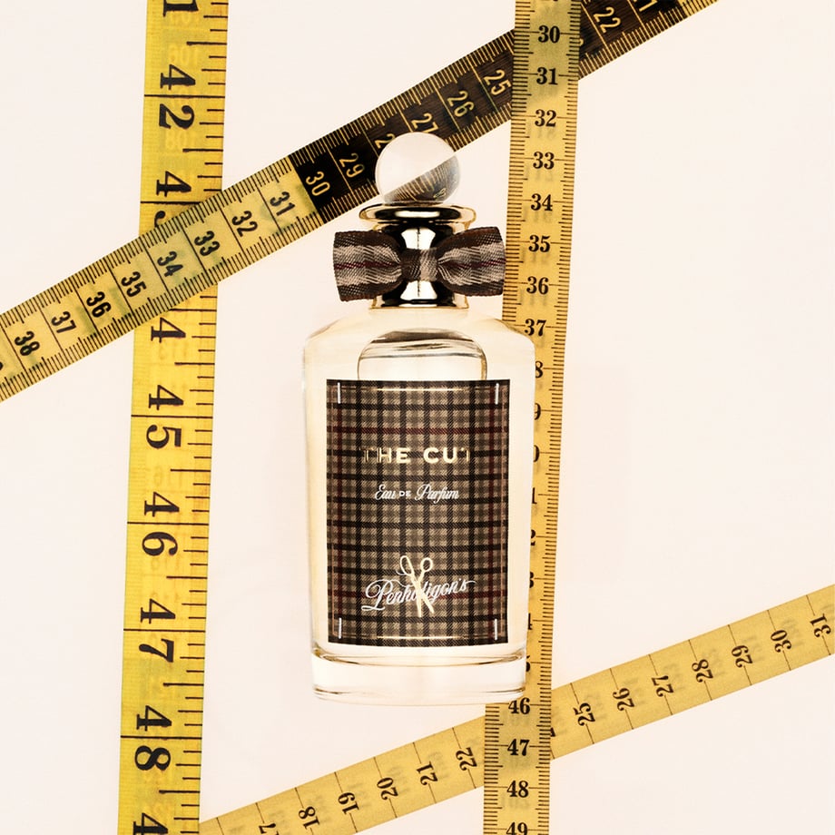 The cut bottle with tape measure background